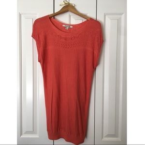 Coral blouse with beautiful detail